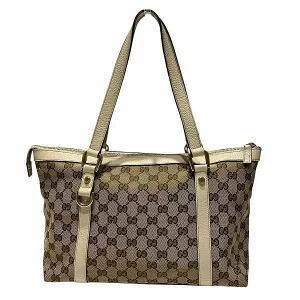 Gucci GG Tote Canvas Brown Bag Handbag